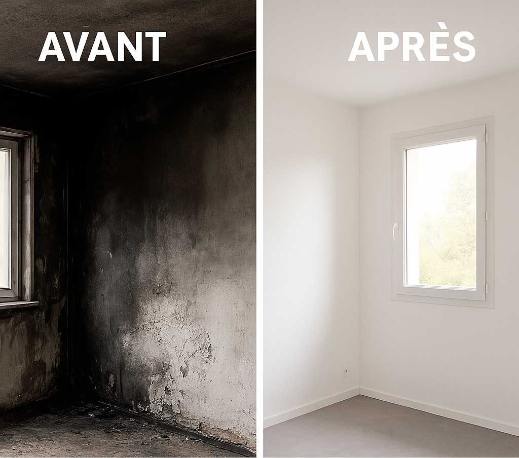 Avant Après Intervention incendie
