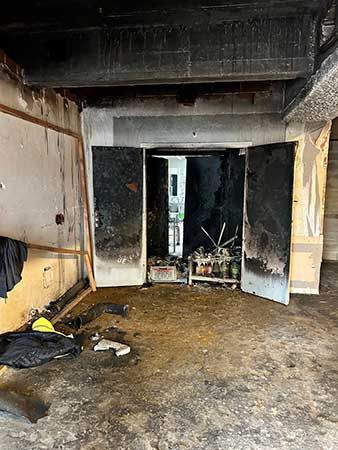Incendie d'atelier